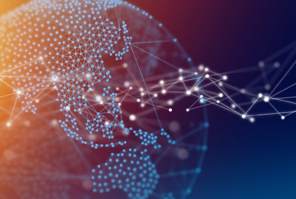 Digital, hi-tech vector of Australia and the world