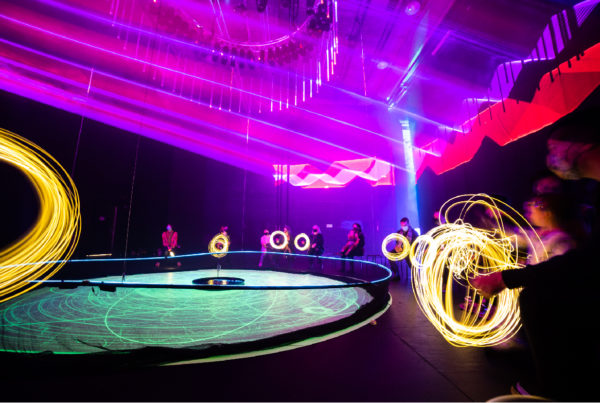 Photo of lighting effects from Patch Theatre production, The Lighthouse