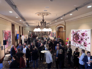 Adelaide Town Hall. Group of people networking